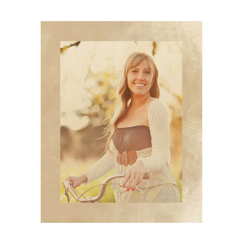 8x10 H Wood Print Border